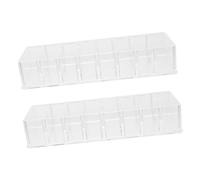 DRESSOOS 2pezzi Organizer Per Trucco Plastica Trasparente Da Porta Ombretti Diviso Per Scrivania e Cosmetici Design Elegante e Funzionale Per Ottimizzare Lo Spazio