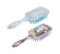 DRESSOOS 2pezzi Pettine Combinato Plastica Colorata Con Design Cartone Pettine Per Massaggio e Districante Leggero e Portatile Per Normali e Ricci Per Uso Domestico e Saloni