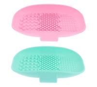 DRESSOOS 2pezzi Spugne Per Pulizia Pennelli Makeup Tappetini Per Riscossione Cosmetici Strumento Pratico Per Mantenere Pennelli Puliti e Sicuri