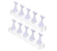 DRESSOOS 2sets Supporti Magnetici Per Pratica Unghie Da Acrilico Per Manicure Stands Per Creazione Nail Art e Esposizione Unghie Accessori Pratici e Portatili Per Tecniche