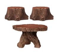 DRESSOOS 3 pezzi Tavolo e sedie in miniatura per giardino delle fate - Mini mobili in resina per esterni, decorazioni per micro paesaggi, ideali per la casa delle bambole fai da te e per la