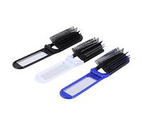 DRESSOOS 3 Pz Pettine Spazzola Per Asciugacapelli Specchio Compatto Spazzola Districante Spazzola Ad Aria Calda Rilascio Delle Rughe Pettini Spazzola Lisciante Black
