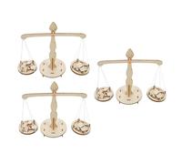 DRESSOOS 3 set Bilance in Legno per Gioco Scientifico di Misurazione e Bilanciamento per Sviluppo Creatività e Matematica Giocattolo Educativo Interattivo per Scuola