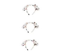DRESSOOS 3pezzi Fascia Per Con Orecchie Da Cagnolino Morbido Copricapo Per Cosplay e Feste Adatta e Adulti Accessorio Per Carnevale e Eventi