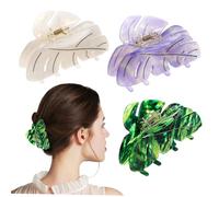 DRESSOOS 3pezzi Leaf Clips Per Accessori Eleganti Con Design Foglia Clip Morsetto Resistente Per Donne e Ragazze Perfetti Per Acconciature Casual e Formali