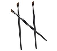 DRESSOOS 3pezzi Pennelli Per Eyeliner e Sopracciglia Pennelli Angolati Professionali Per Makeup Occhi Per Viaggi e Uso Quotidiano