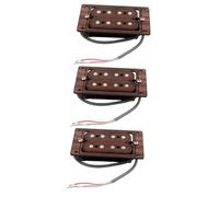 DRESSOOS 3pezzi Pickup Humbucker Corde Legno Di Rosa Per Chitarra Elettrica Sostituzione Speciale Con Protezione Cera e Magneti Per Dinamiche Migliorate