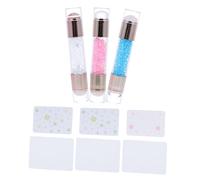 DRESSOOS 3sets Timbri Per Nail Art Timbro Manicure Francese e Raschietto Kit Stampini Per Unghie Punta Doppia Testa Adatto Per Stampa Fai Da Te