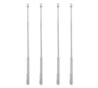 DRESSOOS 4 Pezzi Bacchetta Argento Acciaio e Vista Telescopica Esame per in Inossidabile con Clip Screening Visivo Scolastico e Ospedali Comunitari