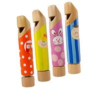 DRESSOOS 4 Pezzi Fischietto A Fischio Scorrevole Per Adulti Fischietto Scorrevole Per Bambini Fischietto Del Treno Bomboniere Giocattoli Musicali Per Bambini Scivolo In Legno Fischietto