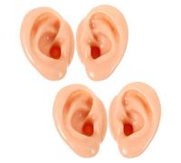 DRESSOOS 4 Pezzi Orecchio in Silicone Morbido per Esposizione Auricolari e Gioielli Orecchio Pratica Flessibile per Piercing e Addestramento Clinico Resistente e Riutilizzabile Carne