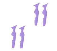 DRESSOOS 4 Pezzi Righello Di Bellezza in Silicone Stencil Per Eye Liner Per Gli Occhi Pennelli Per Il Trucco Occhio Forniture Per L'estensione Delle Ciglia Violet Bellezza in Silicone