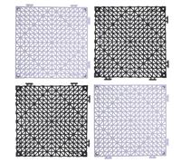 DRESSOOS 4 Pezzi Tappetino Antiscivolo Componibile Interlocking da 11,8 | Plastica, Base Testurizzata, Tocco Morbido, Resistente al Calore, Facile da Pulire, Ingresso e Lavanderia