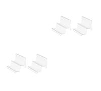 DRESSOOS 4 Pz espositore portafoglio espositori per portafogli scaffale double decker ripostiglio wallet scaffali plastica scaffalature multiuso cremagliere acriliche Acrilico