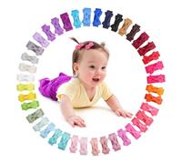 DRESSOOS 40pezzi Fermacapelli Neonata Scatto Mini Fiocchi Per Capelli Fermagli Bottoni Accessori Colorati Per Ragazza Piccoli Sicuri e Delicati Sulla Cute