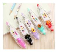 DRESSOOS 5 Pezzi Nastro Correttore Decorativo a Pressione per Diario e Lettere, Design a Forma di Cane e Gatto in Plastico Motivi Belli e Lavorazione Delicata Colore Casuale Stili multipli