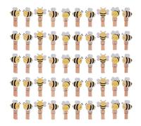 DRESSOOS 50 Mollette Ape in Legno con Decorazione Cartone Animato, Resistenti e Sicure per Mani Piccole, per Lavori Creativi e Decorazioni Festa