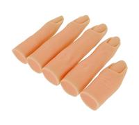 DRESSOOS 5pezzi Dita in Silicone Per Unghie Dita Finte Articolazioni Flessibili Per Esercizi Nail Art Te Marrone Per Pratica Unghie