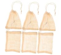 DRESSOOS 6pezzi Borsa Per Sapone Da Bagno Con Corda Di Fissaggio Sacchetto Asciugatura Per Tutti Gli Anni Per Pulizia Delicata Della