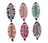 DRESSOOS 6pezzi Fermagli Per Capelli Forma Di Pesce in Fermagli Per Capelli Da Bambina Motivo Floreale Squisite Mollette Per Ragazze Copricapi Da Bambina Eleganti e Pratici