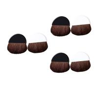 DRESSOOS 6pezzi Spazzola Per Blush Professionale Di Design Portatile Bianco e Nero Realizzata Materiali e Cavallino Morbida e Densa Per Applicazioni Di Trucco Facile