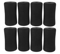 DRESSOOS 8 Pezzi Cuscinetti in Schiuma per Rulli Piedi per Macchine Leg Curl e Panche Casa, Copertura Pratica in Spugna Nera per Esercizi e Uso Quotidiano