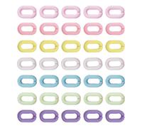 DRESSOOS 800pezzi Anelli di Collegamento in Acrilico Ovali Colorati per Catene Te Occhiali Borse e Accessori Anelli Apribili Resistenti e Facili da Usare