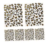 DRESSOOS Adesivi Trasferibili Leopardati Per Corpo e Cosplay, Set Da 6 Fogli Decalcomanie Tatuaggi Temporanei Per Feste e Halloween, Pellicola Decorativa Resistente e Sicura Per Viso e Corpo