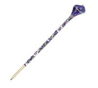 DRESSOOS Bastoncino per Chioma Stile Cinese in Lega Blu, Accessorio Elegante e Semplice per Proteggere e Decorare Acconciature, per Chignon e Treccine Stili multipli