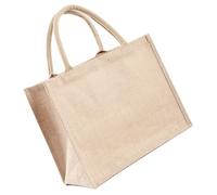 DRESSOOS Borsa in Lino e Leggera, Sacchetto di Juta Riutilizzabile Manico, per Uso Quotidiano e Spesa Ecologica