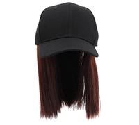 DRESSOOS Cappello Con Parrucca Sintetica Da Donna Parrucca Liscia Parrucche Per Donna Aspetto Naturale Facile Da Usare