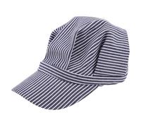 DRESSOOS Cappello da capotreno per bambini: berretto da macchinista a righe regolabile - accessorio per travestimenti di Halloween - cappelli originali per feste a tema treno e carnevale, blu scuro