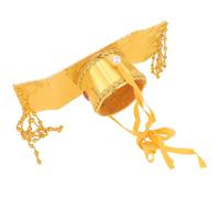 DRESSOOS Cappello Imperatore Cinese Oro in Plastico per Spettacoli e Feste, Accessorio Costume Tradizionale Leggero e Raffinato per Famiglia e Amici