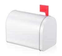 DRESSOOS Cassetta Postale in Latta Bianca 156x94x112mm con Capacità Ampia e Forte Praticità, Scatola Regalo Multifunzionale per Ufficio e Centri Commerciali