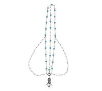 DRESSOOS catena di testa boho perla per Da donna donne copricapo di perline bande hair charms hair jewelry catena della testa sulla fronte gioielli testa di perline Di legno