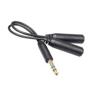 DRESSOOS Cavo Emi/rfi e Audio 2 ad Maschio Adattatore 1 Stereo Y Splitter Femmine in Rame, Nero, per Schermatura Resistenza Acidi e Olio, 3050-020 Laptop Cuffie