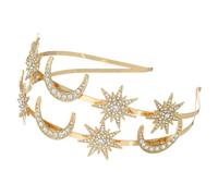 DRESSOOS Cerchietto Con Stella A Sei Punte A Doppio, Con E Diamanti, Stile Boho, Accessori Per Da Ballo, Copricapo Da Dea, Accessori Per A Forma Di Stella, Copricapo Da Donna,