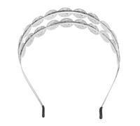 DRESSOOS Cerchietto per capelli da danza del ventre - Fascia per capelli in stile egiziano - Accessorio per con medaglione in argento per spettacoli di danza del ventre orientale, trucco da donna