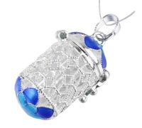 DRESSOOS Ciondolo Apribile a Cilindro in Rame Placcato, Pendente Portafortuna a Bottiglia di Profumo Hollow Out, Accessorio per Gioielli Fai da Te, per Collane, Bracciali e Scrapbooking