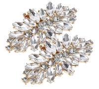 DRESSOOS Clip per Scarpe Cristalli 2pezzi in Lega Oro, Decorazioni Versatili e Stile Unico per Boots e Flats, Accessori Eleganti per Feste e Raduni