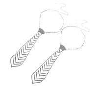 DRESSOOS Collana Cravatta con Pietre Luminescenti a Forma di Freccia, Lega di Rame Resistente, Design alla Moda, 2 Pezzi per Feste e Matrimoni Unisex