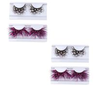 DRESSOOS Colorate 4 Paia Estensioni Halloween Lunghe Mostra Cosplay Masquerade Estensione Extra