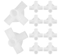 DRESSOOS Connettore per Asta Armadio in Plastica a 3 Vie, Giunto di Collegamento per Mobili e Scarpiera, Diametro Interno 13 Mm, Kit da 10 Pezzi per Organizzazione Flessibile in Armadio