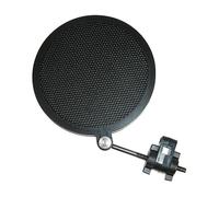 DRESSOOS Copertura Filtro Antivento Doppio Livello Rete in Ferro Schermo Microfono Da Studio Protegge Da Sputi Eccessivi e Accumulo Di Saliva Nero Piccolo