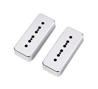 DRESSOOS Copri Pickup P90 in Nichel Non Placcato Argento Per Ponte Manico Chitarra Spaziatura Poli 50 Mm Finitura Invecchiata Copri Pickup