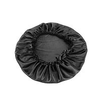 DRESSOOS Cuffia Da Notte in Raso Per Donne Che Dormono Cappello Da Notte Per Parrucchiere Rotonda Nera