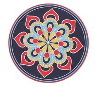 DRESSOOS Cuscino Per Ciotola Di Meditazione Grande Con Stampa Mandala Tappetino Antiscivolo Per Campana Tibetana Pad Religioso Per Buddhismo Morbido e Protettivo Per Ciotole Sonore