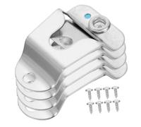 DRESSOOS Data Set 4 Pezzi Ganci in Acciaio Inox Per Microfono Supporto Microfono Per Radio Cb e Radioamatori Clip Per Per Auto Casa e Ufficio