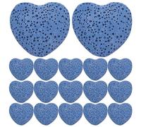 DRESSOOS Diffusore di Oli Essenziali in Pietra Forma Cuore per Auto e Ufficio, 20pezzi Aromaterapia Portatile Assorbimento