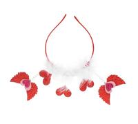DRESSOOS fascia d'amore fasce per il trucco fascia per la cura della pelle fascia per san delirio bandana bandane copricapo d'amore fascia del cuore di san tessuto rosso